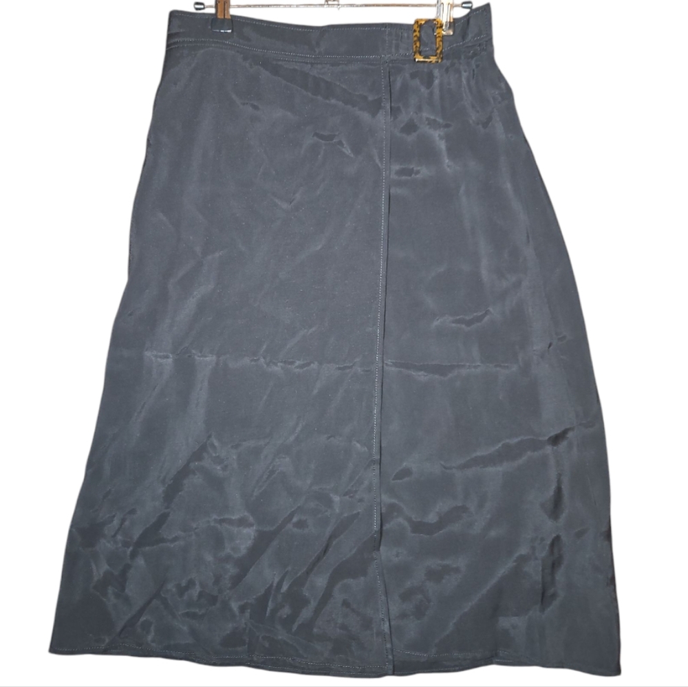 Max Studio Faux Wrap Skirt Black Small